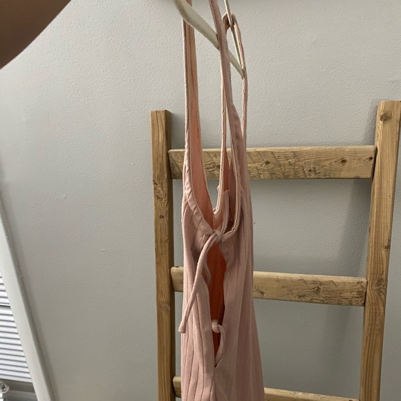 Mauve colored side tie body suit - Picture 3 of 5